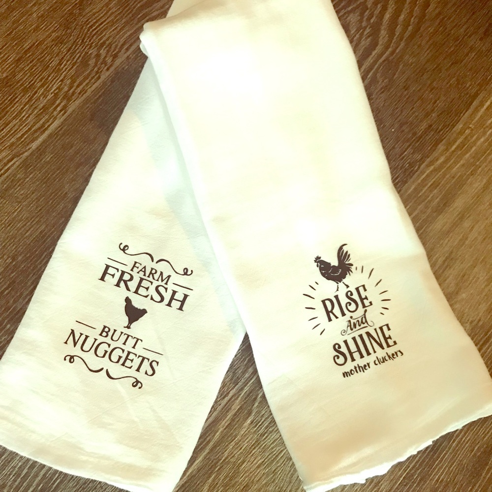 Funny farmhouse Flour Sack Towels